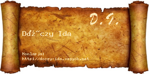 Dóczy Ida névjegykártya